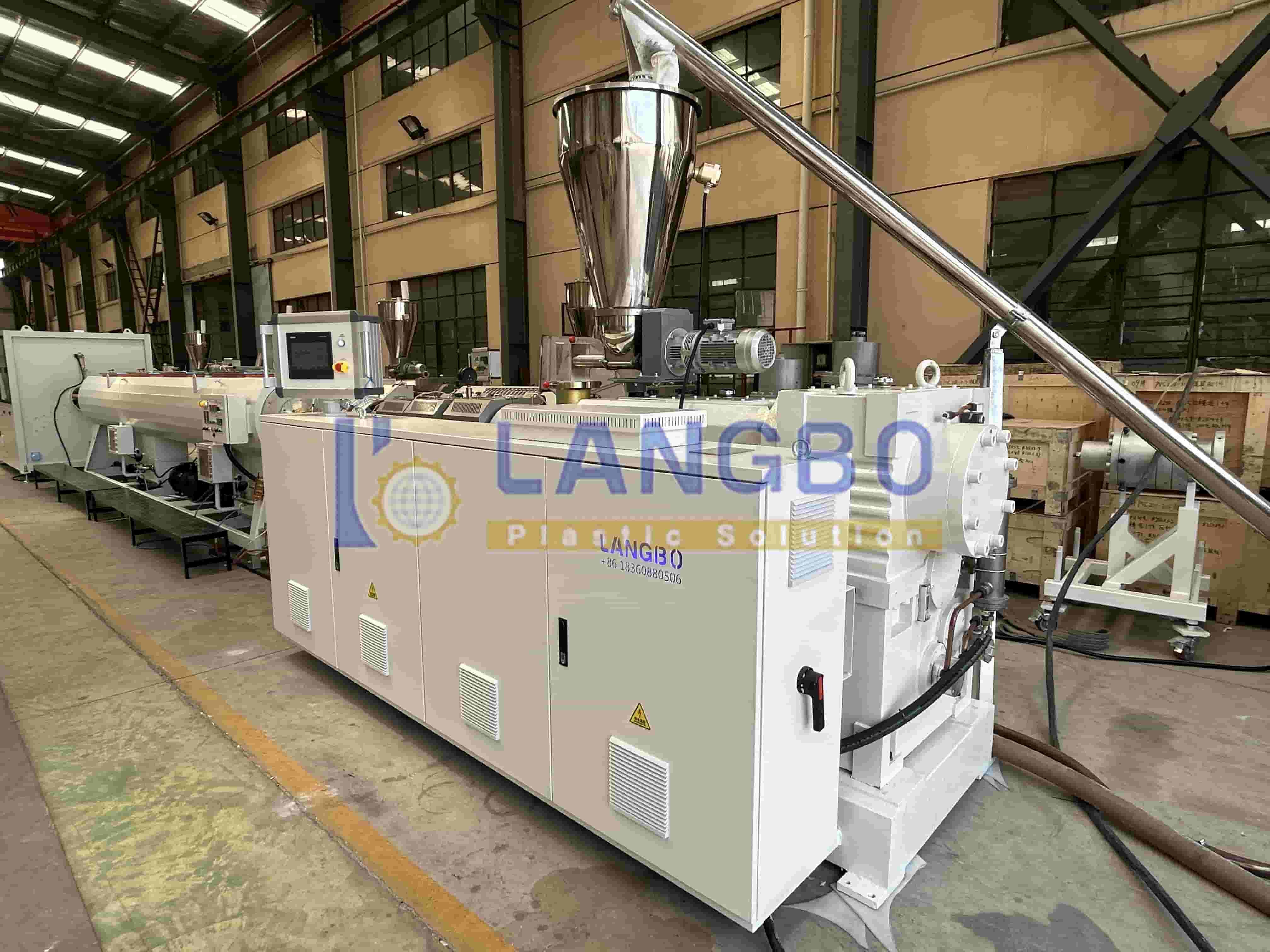 Latest company case about 90–315mm PVC Pipe Extrusion Line for Infrastructure Pipe Manufacturing in Tunisia