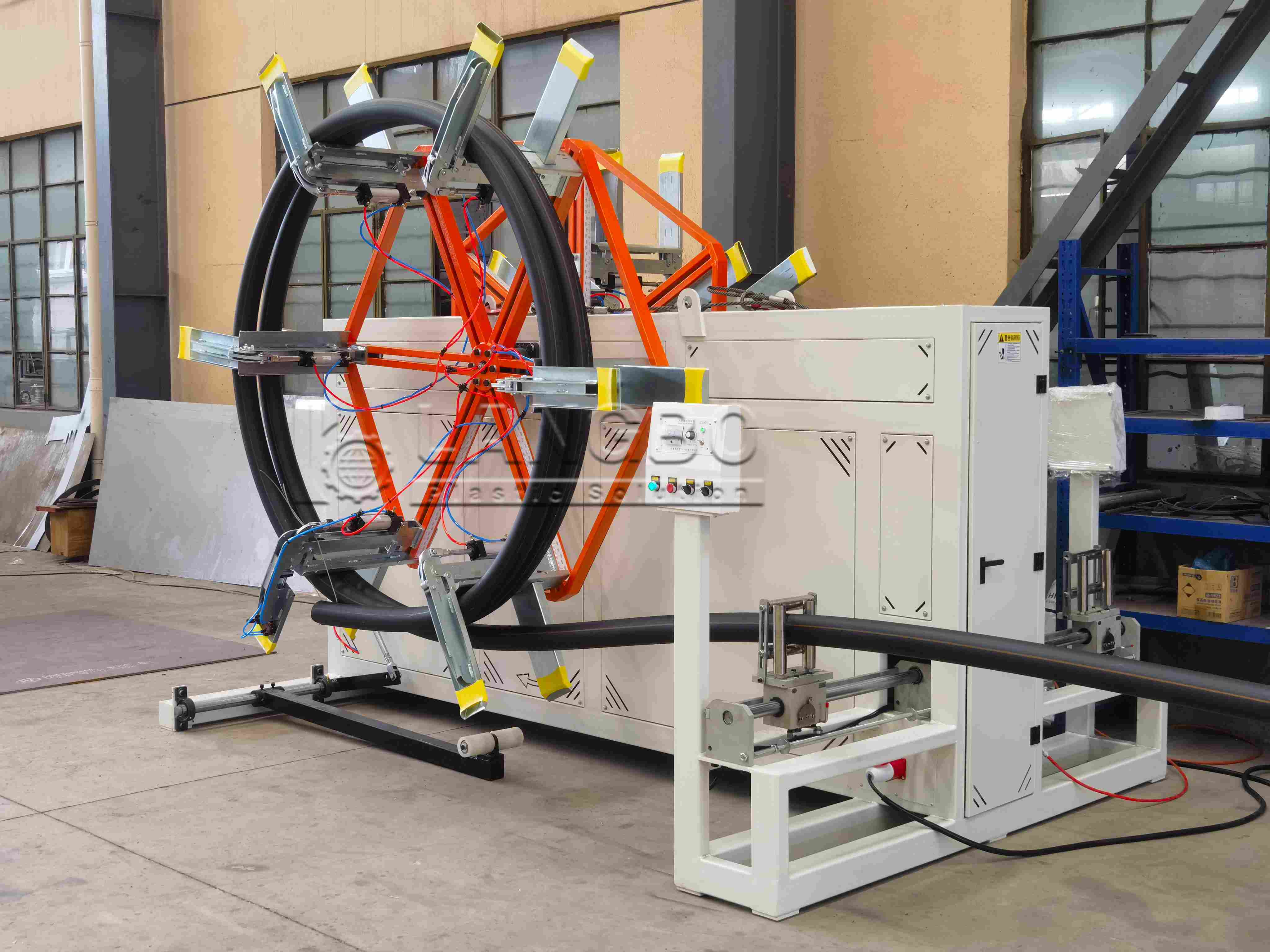 Latest company case about Pipe Tube Coiler Plastic Winder for PE Irrigation Pipe Production in Burundi