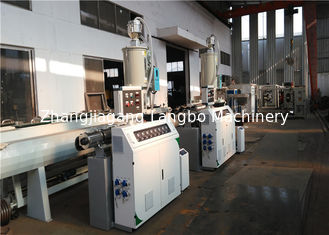 Sanitary Plumbing Hdpe Pipe Manufacturing Machines With Calibration Cooling Tanks