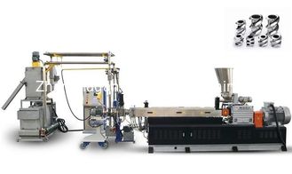 Double Screw Hot Cutting Pvc Pelletizing Machine , Plastic Pelletizing Equipment 60KW