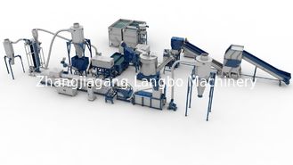 Belt Conveyor Automatic Waste Plastic Recycling Line For Recycling PP PE Films