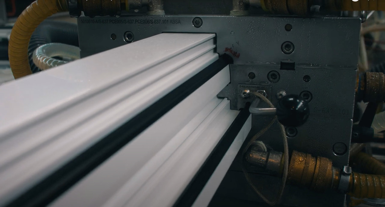 PVC Window Frames Extrusion Line With 22KW Motor Power And Custom ...