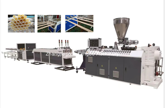 Four Strand PVC Pipe Extrusion Line With Cone Shaped Screw