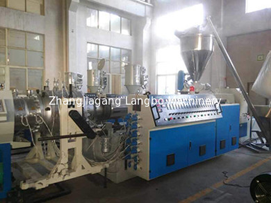 Conical Twin Screw PVC Pipe Manufacturing Machine With Belling Machine