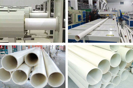 Pipe Diameter 75-250 Plastic PVC/UPVC/CPVC Electricity Conduit Tube Extrusion Line With Inverter ABB