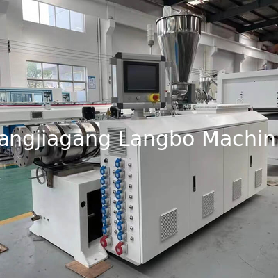 55KWConical Twin Screw Plastic Extruder 80/156 High Capacity