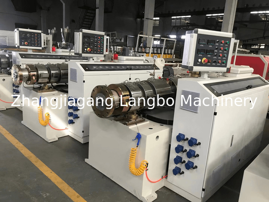 55KWConical Twin Screw Plastic Extruder 80/156 High Capacity