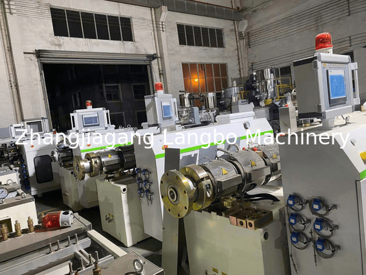55KWConical Twin Screw Plastic Extruder 80/156 High Capacity