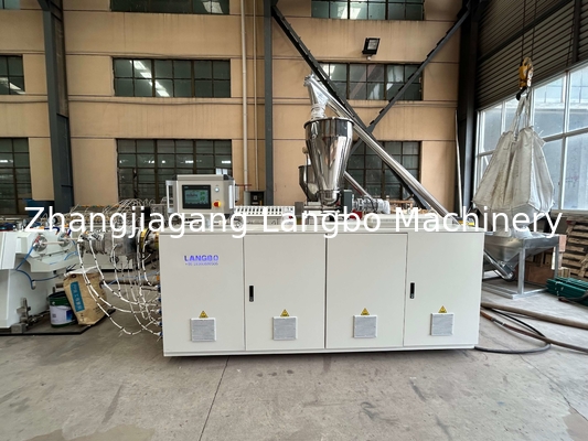20-110mm Pvc Pipe Extrusion Line Making Line With 65/132 Conical Twin Screw Extruder