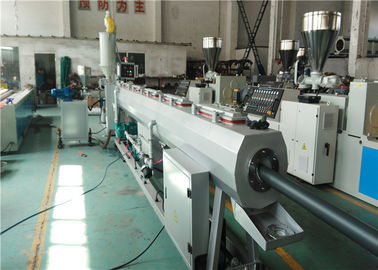 Cable Conduit Pipe Extrusion Machine , Guillotine Cutter Pipe Manufacturing Machine