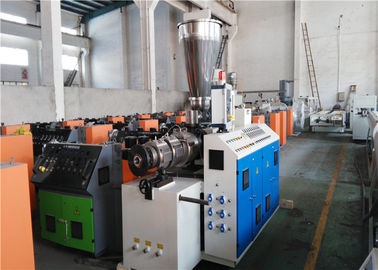 PVC Pipe / Profile Board Conical Twin Screw Extruder Stainess Steel Material