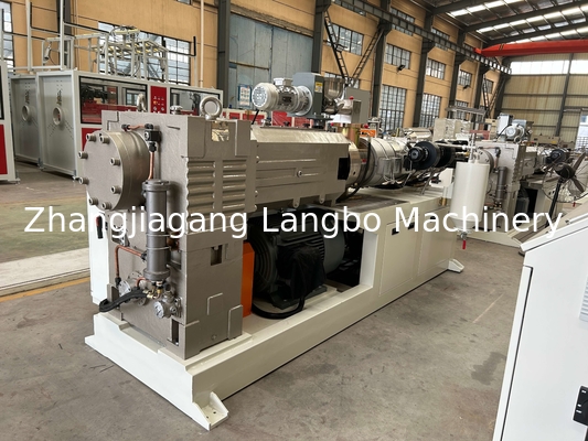 80 / 173 Conical Twin Screw PVC Pipe Extrusion Line With Output 600kg / H