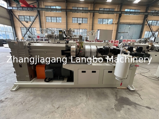 80 / 173 Conical Twin Screw PVC Pipe Extrusion Line With Output 600kg / H