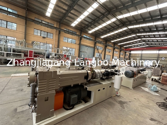 80 / 173 Conical Twin Screw PVC Pipe Extrusion Line With Output 600kg / H