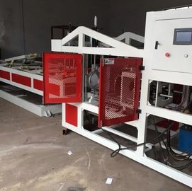 Online Fully Automatic Plastic PP PE PVC Pipe Cutting Belling Machine with Haul off System