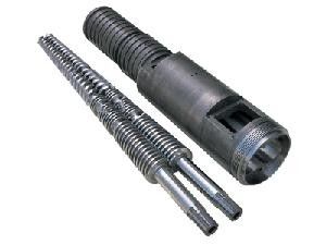 PVC Pipe / Profile Board Conical Twin Screw Extruder Stainess Steel Material