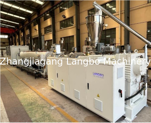 80/173 High Speed PVC Pipe Making Line With Counter Rotating Conical Twin Screw Extruder