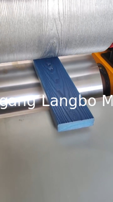 Wood Plastic Decking Door Composite Lamination Making Machine / Embossing Machine