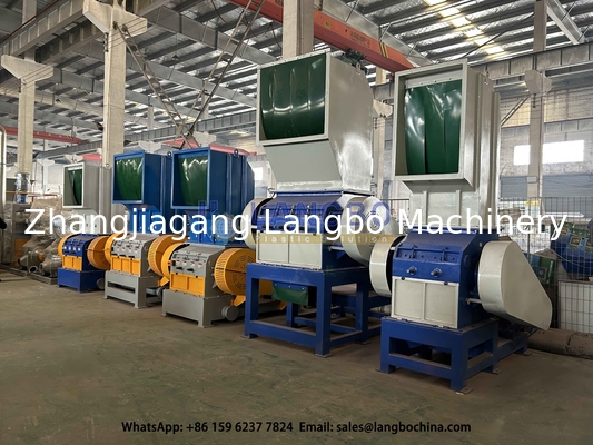 37KW Crusher For PVC Pipes Plastic Waste Recycling Machine Line