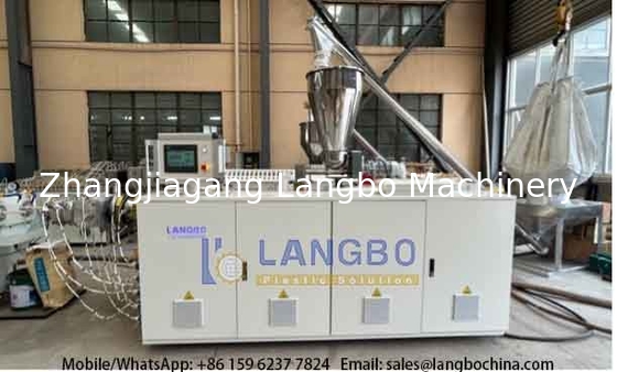 50-200mm PVC-U Pipe Extrusion Line With 80/156 55kw Integrated Gearbox And Siemens Motor