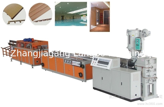 Wood Plastic PVC WPC Door Frame Production Line Saw Cutter And 400kg/h Output Capacity