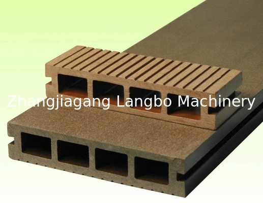 WPC Machine Wood Plastic Composite Decking Hollow Solid Deck Flooring Post Composite Profile Rail Extrusion Production Line