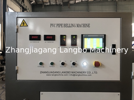 Online Fully Automatic Plastic PP PE PVC Pipe Cutting Belling Machine with Haul off System