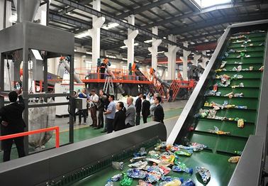 Flakes PET Recycling Line , Plastic Washing Line Pipe Drying System Long Durability
