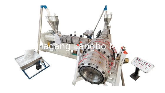 PVC Pipe Extrusion Line Featuring Conical Twin Screw Extruder 65/132 Diameter