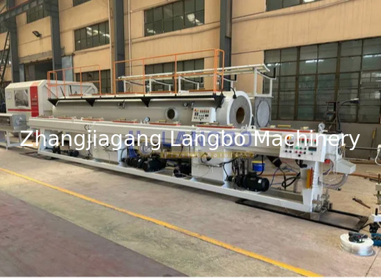 Plastic HDPE Pipe Extruder Machine High Output Water Supply Pipe Production Line 90mm