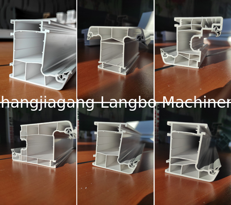 PVC Window Frames Extrusion Line With 22KW Motor Power And Custom Profile Size According To Drawings