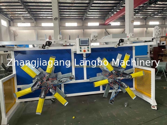 Plastic Pipe Coiler Winding Machine PE HDPE Corrugated Pipe 2 Station Reels