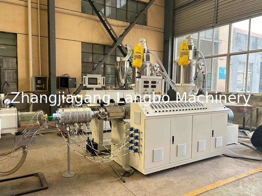 Single Screw Extruder Plastic PPR Gas Tube Electric Conduit Corrugated Pipe Extrusion Line