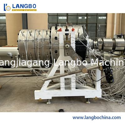 PLC Control PVC Conduit Plastic Pipe Extruder , Plastic Pipe Making Machines