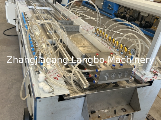 Conical Double Twin Screw Plastic Baseboard Extrusion PVC Skirting Profiles Extruder Production Line Making Machine