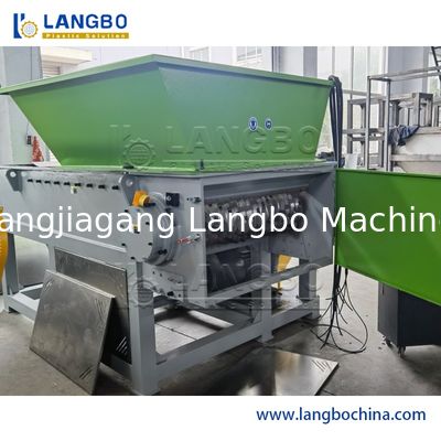 Single Shaft Shredder Waste Plastic Bottle Film Pipe Woven Bags Textile Shredding Machine