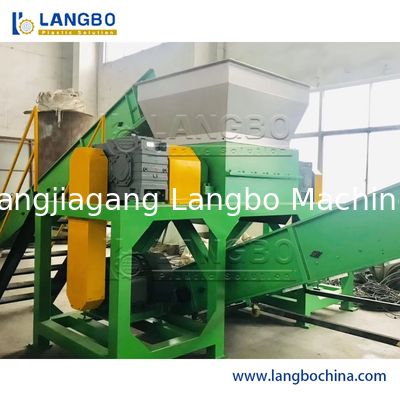 Fully Automatic Horizontal Waste Plastic Shredder Crusher New Engine Crushing PVC Pipes PE Corrugated Pipe Recycling Shredding Machine