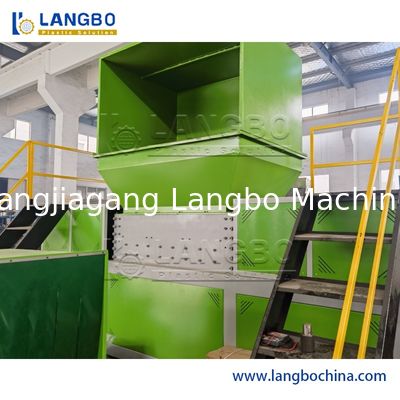 Fully Automatic Horizontal Waste Plastic Shredder Crusher New Engine Crushing PVC Pipes PE Corrugated Pipe Recycling Shredding Machine