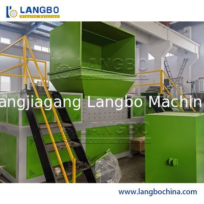Fully Automatic Horizontal Waste Plastic Shredder Crusher New Engine Crushing PVC Pipes PE Corrugated Pipe Recycling Shredding Machine