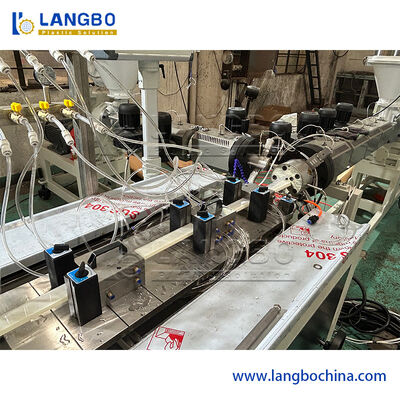150KG/H PVC Profile Extrusion Line With Plc Touch Screen Control Energy Saving