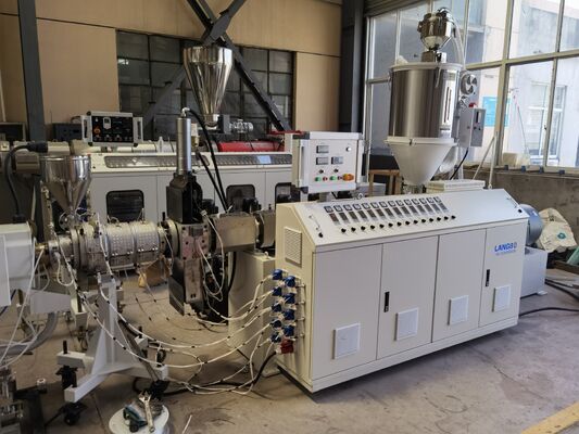Automatic PE Pipe Extrusion Line Single Screw Plastic Pipe Making Machine High Speed