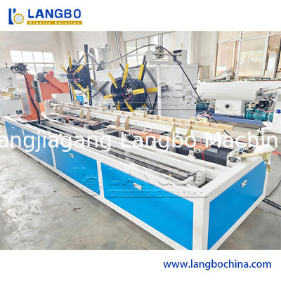 Plastic PVC PE Corrugated Pipe Punching Threading Drilling Hole Slotting Preforming Machine