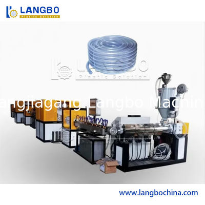 Full Automatic Two Cavity Nylon Braided Pipe PVC Spiral Flexible Fiber Reinforced Garden Suction Water Hose Making Production Extrusion Machine