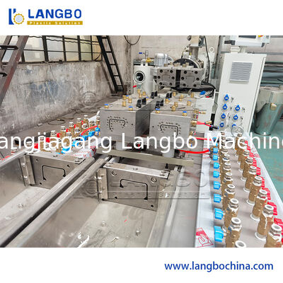 PVC Cable Trunk Extrusion Machine with 55/110 Conical Twin Screw Extruder for 1180mm Profile Size and 22KW Motor Power