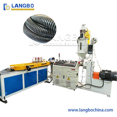PVC PU Tube Flexible Ducting Extrusion Corrugated Hose Production Line Single Screw Plastic Extruder Small Corrugated Pipe Making Machine