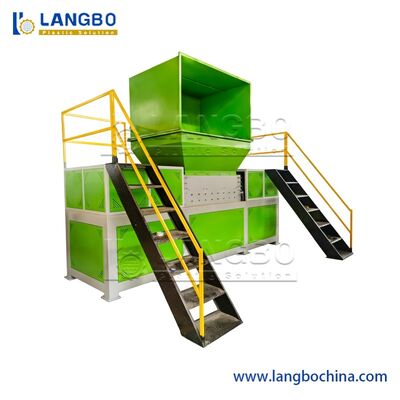 Plastic Waste Scrap Metal Plywood Wood Pallet Plastic PP HDPE LDPE PVC Lumps Waste Pipe Recycling Single Shaft Shredder Machine