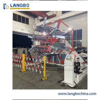 Plastic Pipe Coiling Machine With Strapping Machine For PE Large Diameter Pipe Extrusion Machine