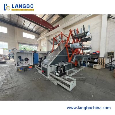 Plastic Pipe Coiling Machine With Strapping Machine For PE Large Diameter Pipe Extrusion Machine