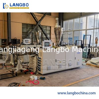 Pressure PVC Pipe Extrusion Line Adjustable Cutting Speed Max 63mm Cutting Pipe