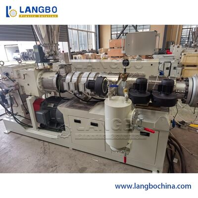High Speed Pvc Pipe Extruder Machine For Water Supply Pipe Twin Screw And Barrel Design